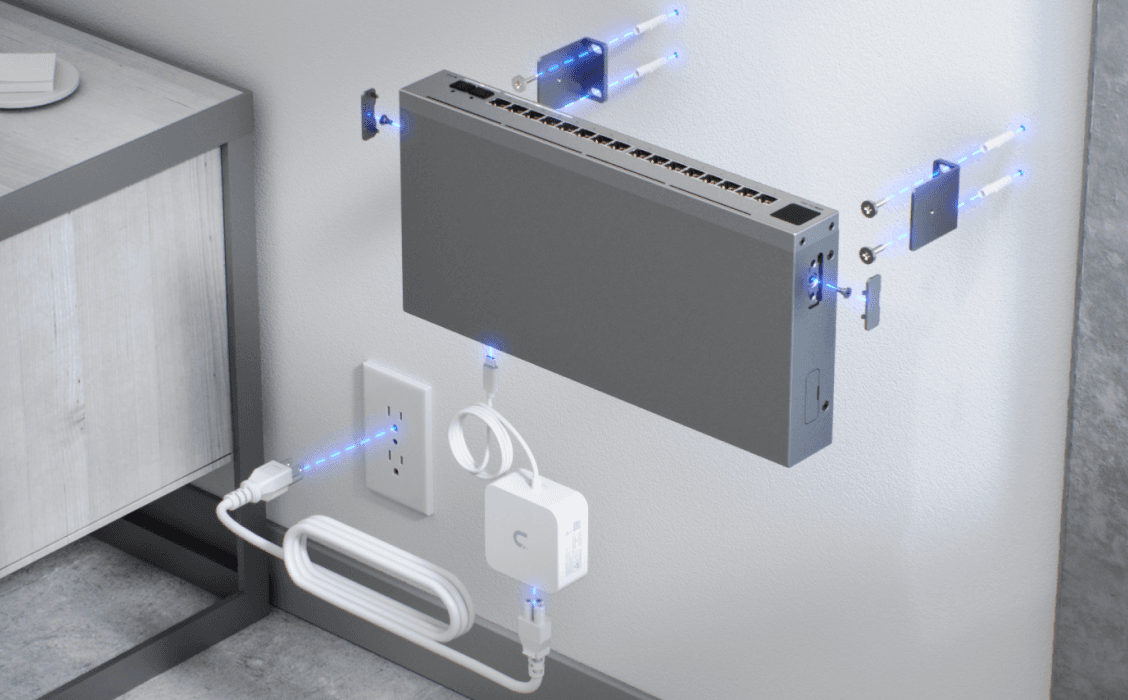 ラックセットUbiquiti Unifi UDM-Pro & PoE Swich ラックセット